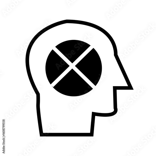 error mind head icon illustration