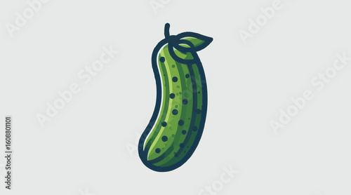 Fresh cucumber vegetable illustration