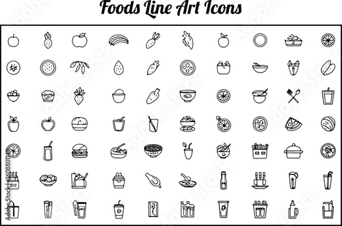 Minimalist Beach Icons – Black & White Line Art Collection