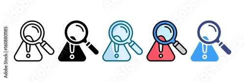 Risk Analysis Icon Set Multiple Style Collection