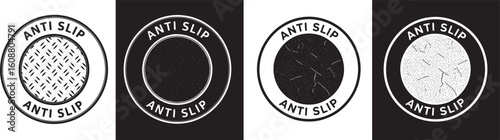 Anti slip circular emblems pattern texture, anti slip, circular, emblem, pattern, texture, black and white, graphic, design, warning, safety, grip, traction, surface, protection, caution, symbol, icon