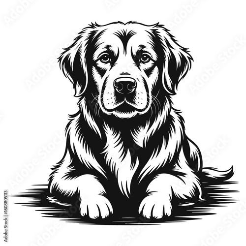 black and white dog