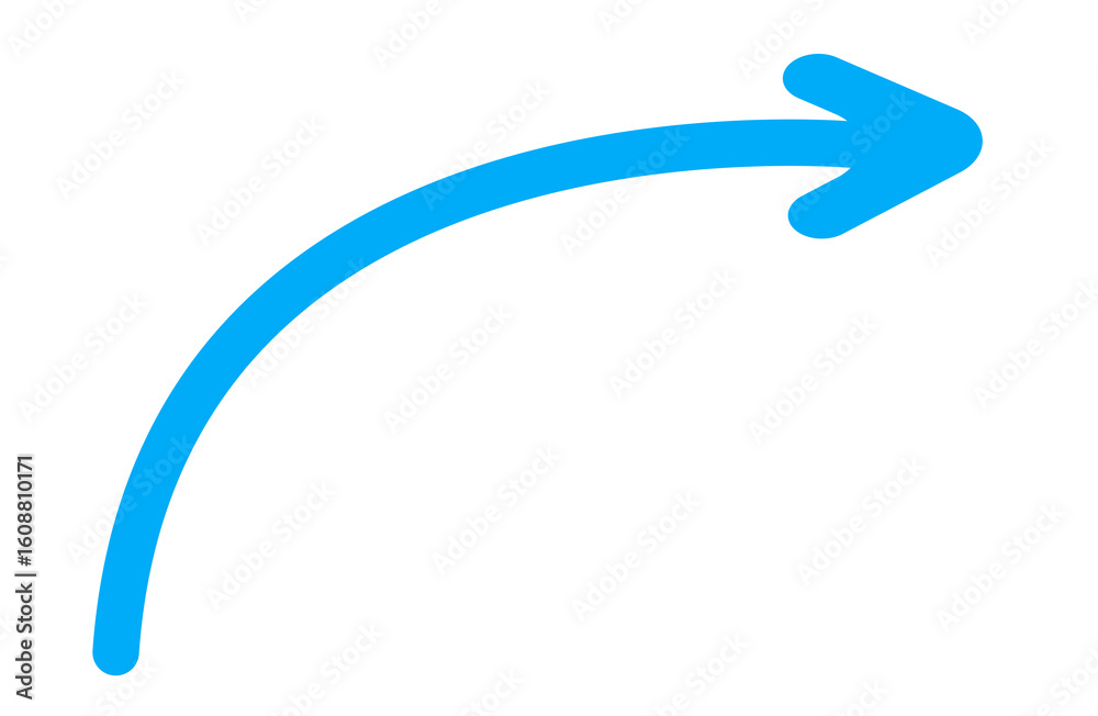 Obraz premium Direction arrow curve sign