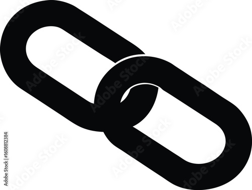 Chain link silhouette vector illustration