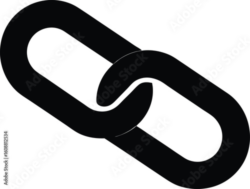 Chain link silhouette vector illustration