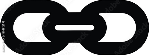 Chain link silhouette vector illustration