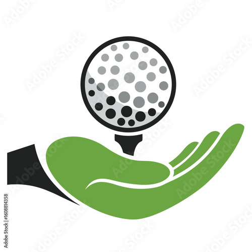 Golf Care Icon Logo Design Element