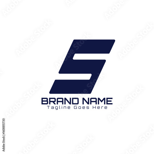 Modern Abstract S Logo Design – Minimal Geometric Letter S Icon for Branding and Business