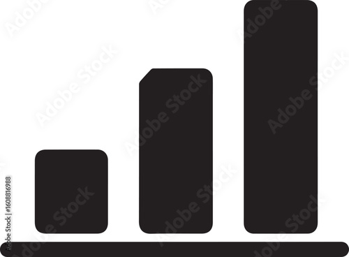 Revenue Icon – Black and White Minimalist Dollar and Bar Graph Vector Illustration
