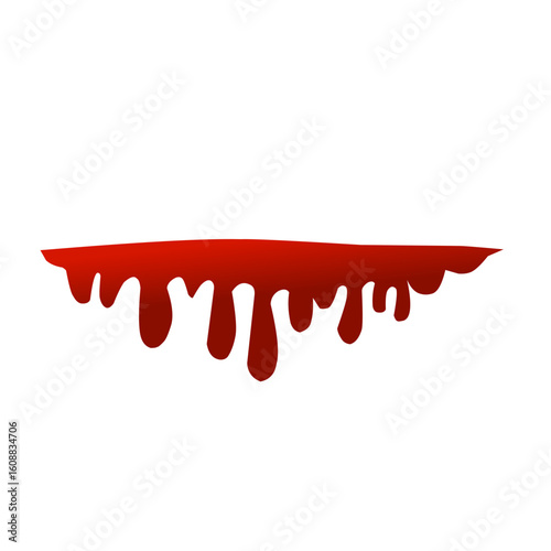 Blood drip set. Drop blood isloated white background. Happy Halloween decoration design