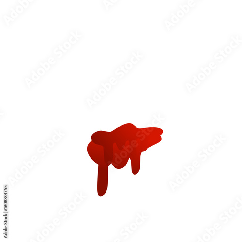 Blood drip set. Drop blood isloated white background. Happy Halloween decoration design