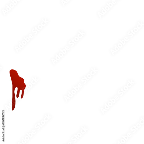 Blood drip set. Drop blood isloated white background. Happy Halloween decoration design