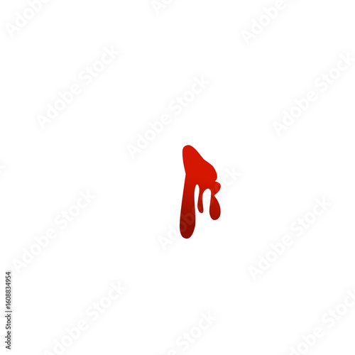 Blood drip set. Drop blood isloated white background. Happy Halloween decoration design
