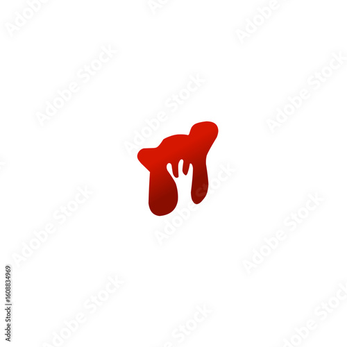 Blood drip set. Drop blood isloated white background. Happy Halloween decoration design