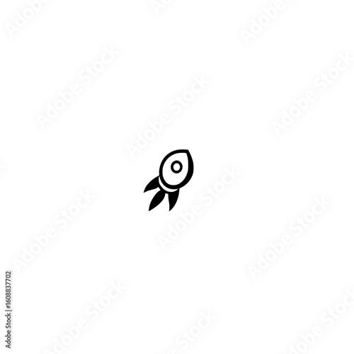 Creative rocket icon design for technology startup aerospace industry and innovation ideas