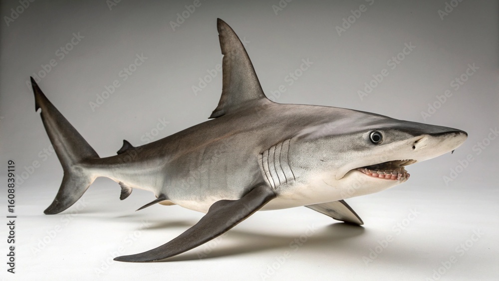 Naklejka premium Hammerhead Shark on studio background