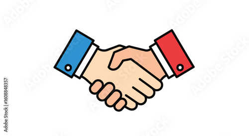 Successful business partnership agreement handshake between two professionals symbolizing trust and collaboration in a deal