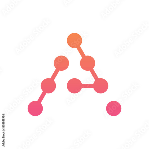 Connected Dots Letter A
