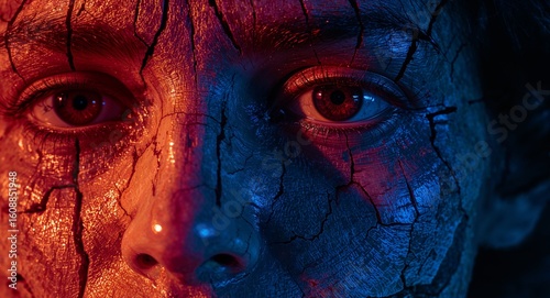 Fragmented Beauty. A Portrait of Inner Turmoil and Resilience, Expressed Through Cracks.