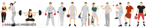 sports athlete full length vector 