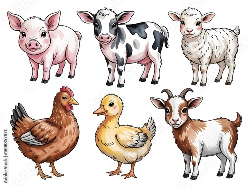 set of farm animals