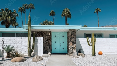 Vibrant mid-century modern house