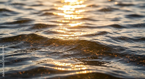 Impressionist abstract water surface radiating inner light and freshness, Vibrant shimmering waves at a magical night. Holiday, rest, travel, relax, adventure, unforgettable night at sea or ocean