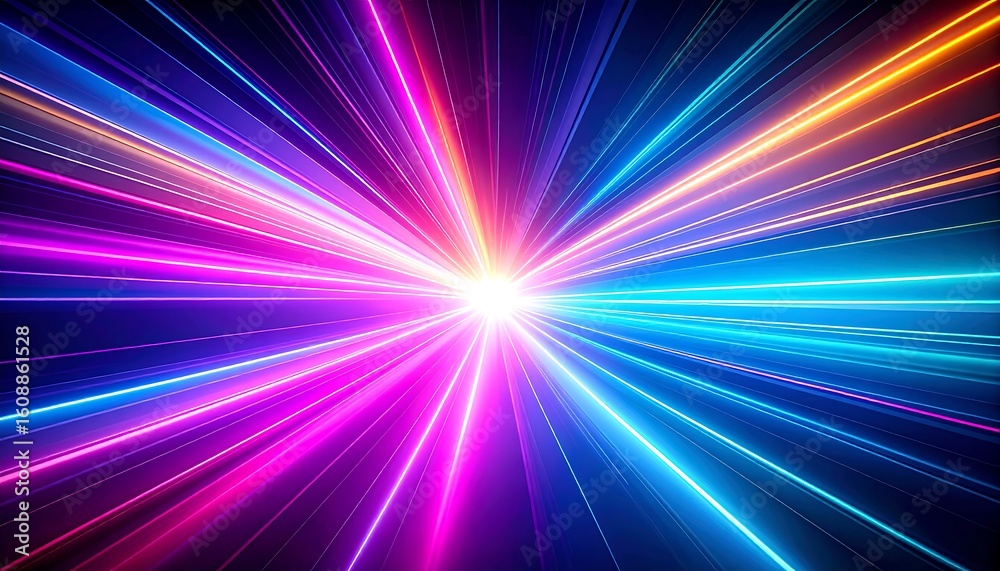 Fototapeta premium Abstract vibrant radial lines (2)