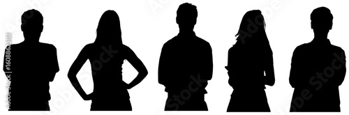 people half isolated silhouette