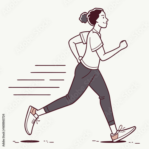 girl running on the street