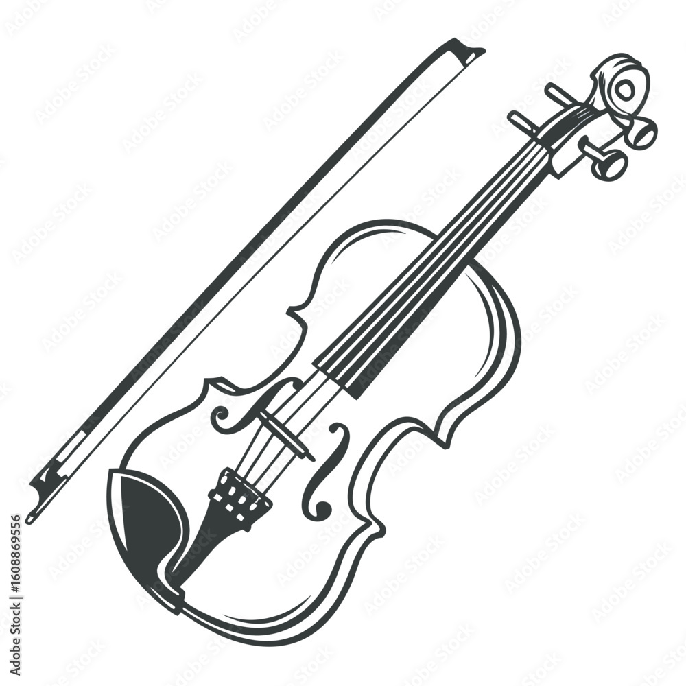 Obraz premium violin isolated on white