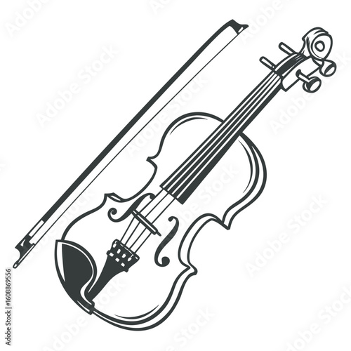 violin isolated on white