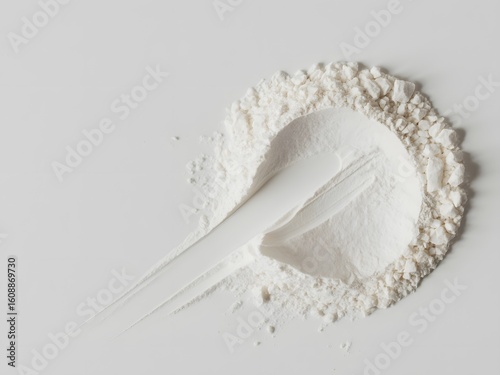 White powder texture with swipe fine coarse