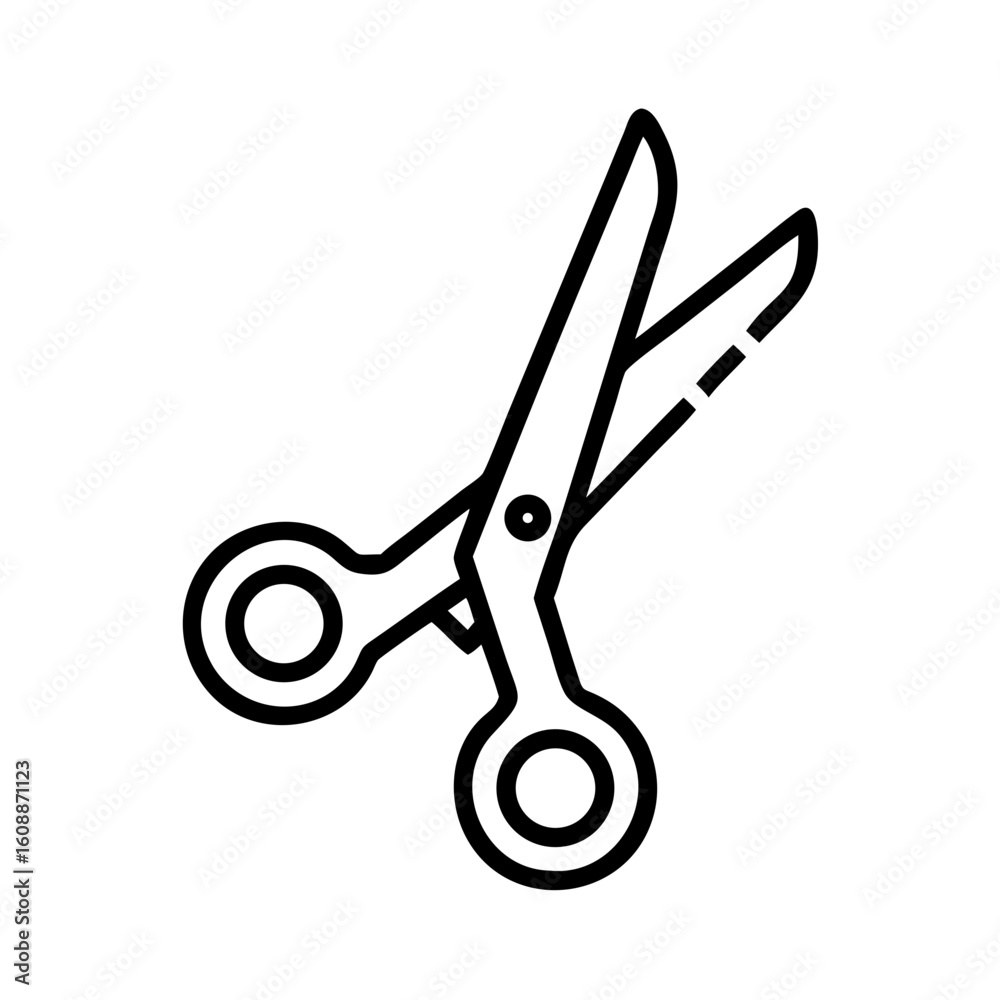 Fototapeta premium Scissors Icon for Creativity and Crafting Topics