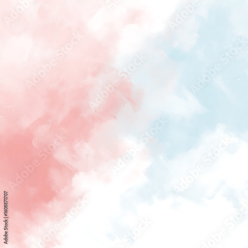 Abstract watercolor pink and blue blend