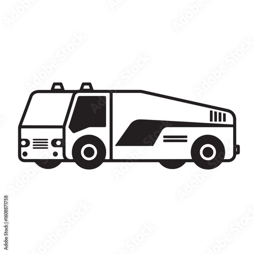 Modern fuel truck vector illustration with flat design for transportation and logistics