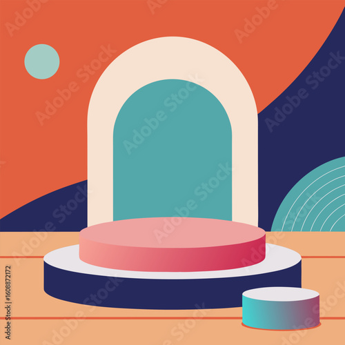 vector illustration of an abstract background with columns