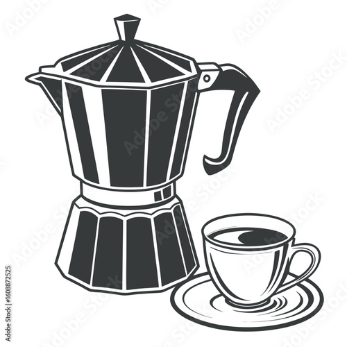 coffee maker and cup