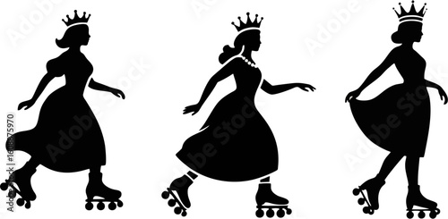 Fényképezés Roller Queen Silhouette Logo