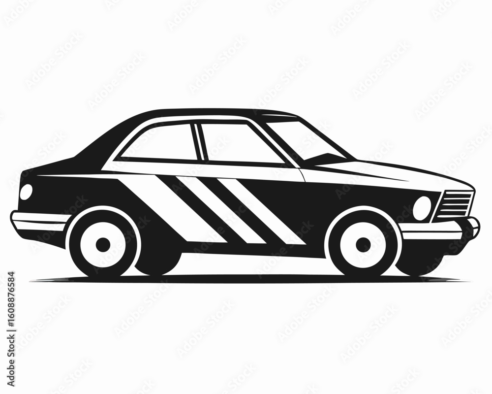 Naklejka premium Classic Automobile Design Vector Illustration Automotive Transport Vehicle