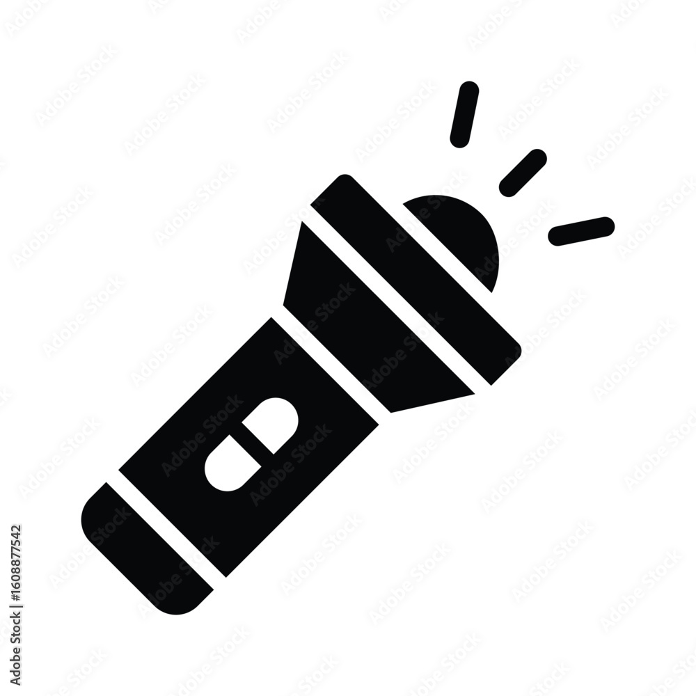Trendy glyph style icon of handheld excavation torch Trendy glyph style icon of handheld excavation torch