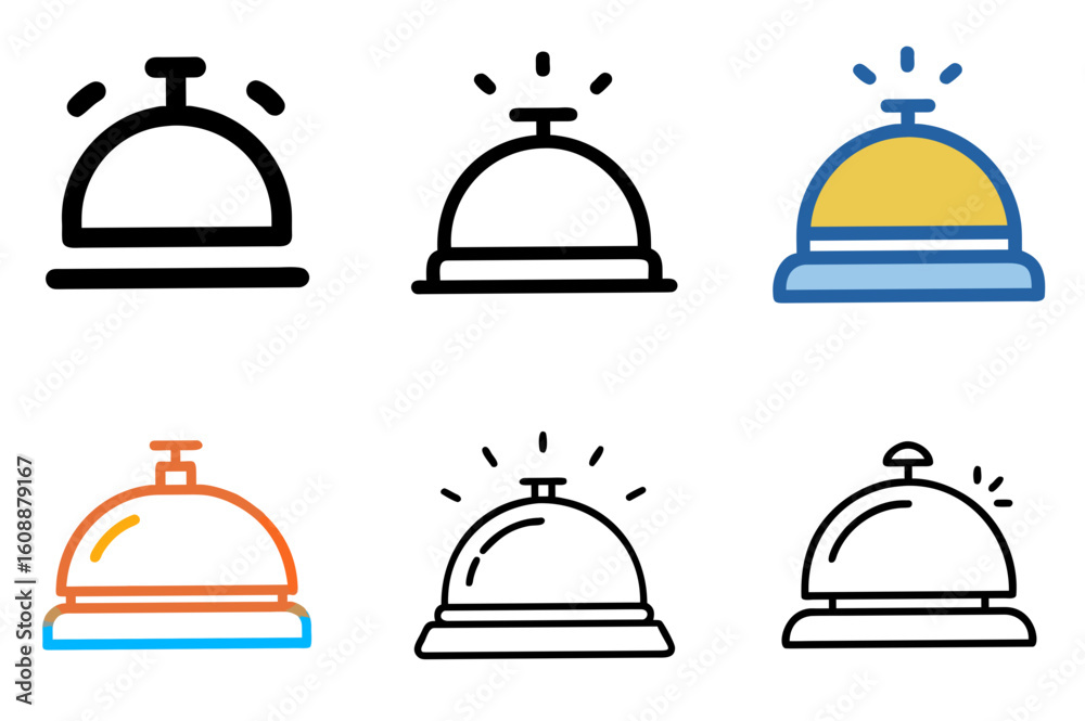 Fototapeta premium Hotel Bell Icon Vector Illustration