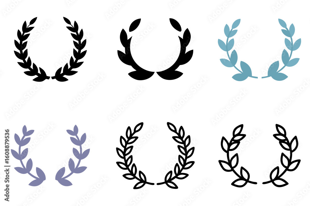 Obraz premium Laurel Wreath Icon Vector Illustration