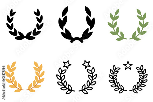 Laurel Wreath Icon Vector Illustration