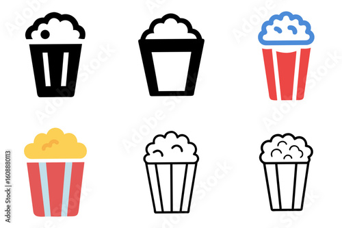 Popcorn Icon Vector Illustration