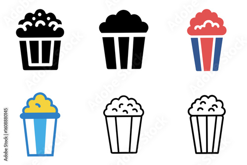 Popcorn Icon Vector Illustration