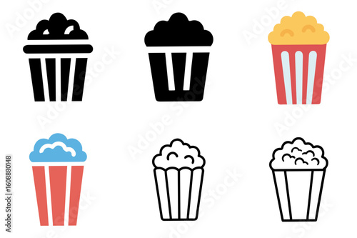 Popcorn Icon Vector Illustration