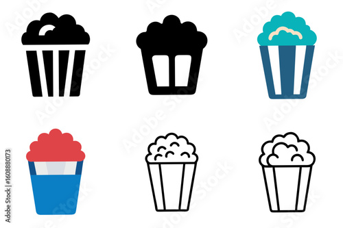 Popcorn Icon Vector Illustration