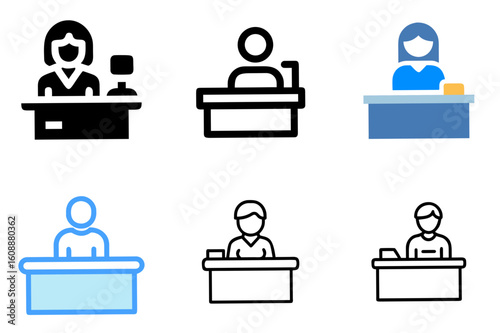 Receptionist Icon Vector Illustration