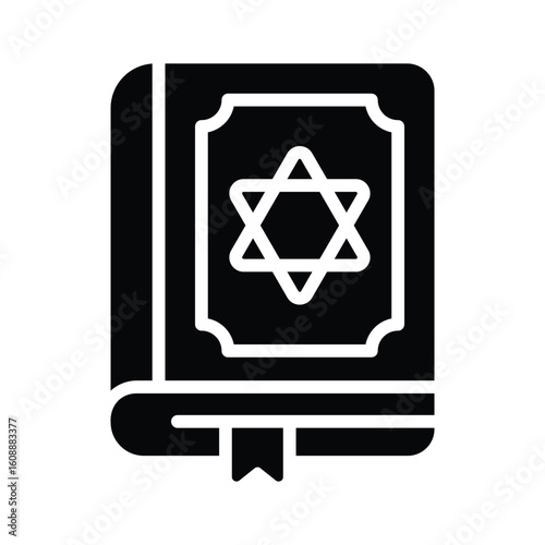 Easy to use glyph icon of open archaeology book